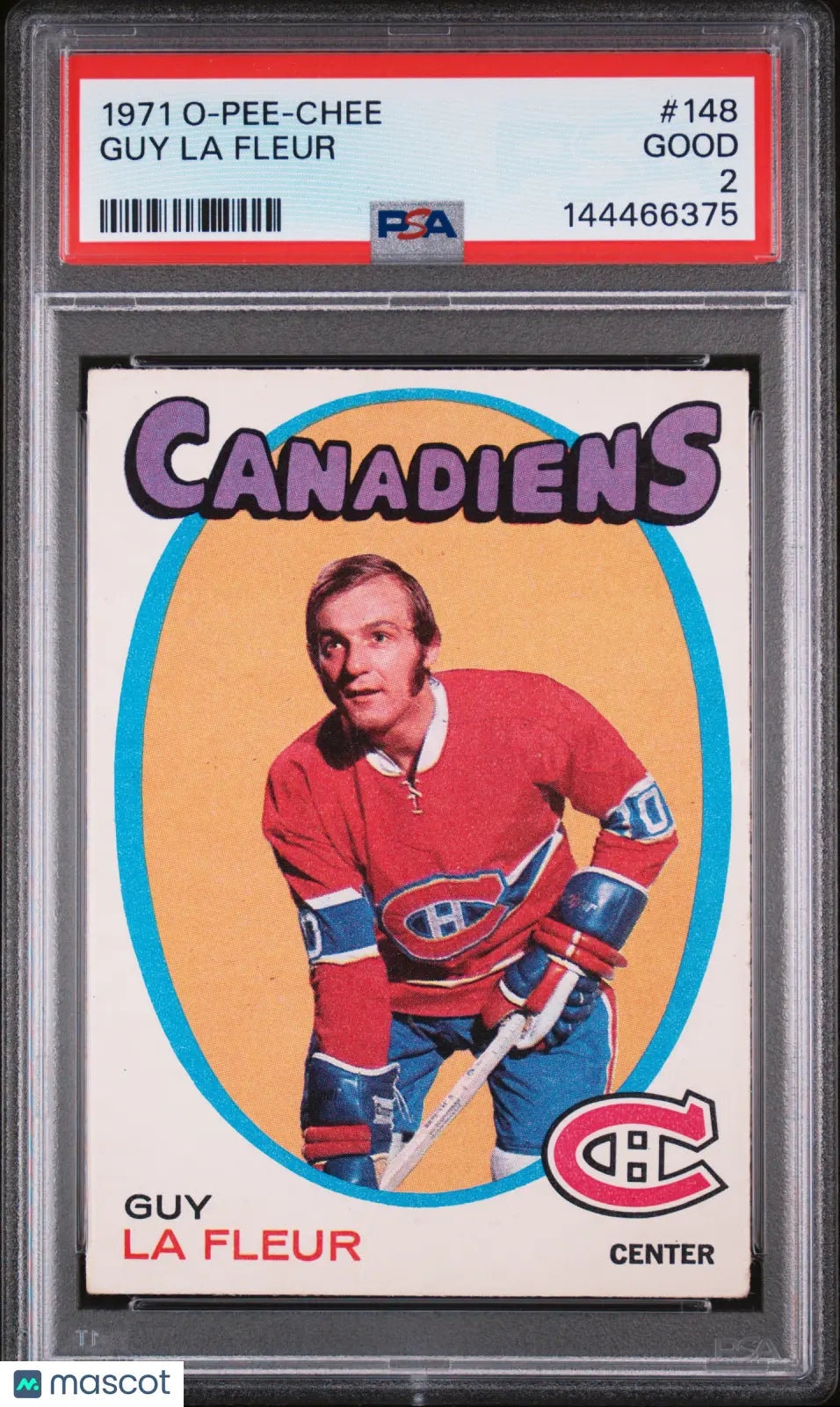 1971 O-Pee-Chee OPC Hockey Guy La Fleur RC Rookie #148 PSA 2 