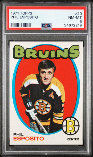 1971 Topps Hockey Phil Esposito PSA 8 