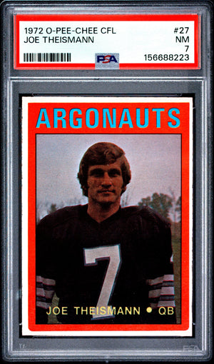 1972 O-Pee-Chee OPC CFL Joe Theismann PSA 7 