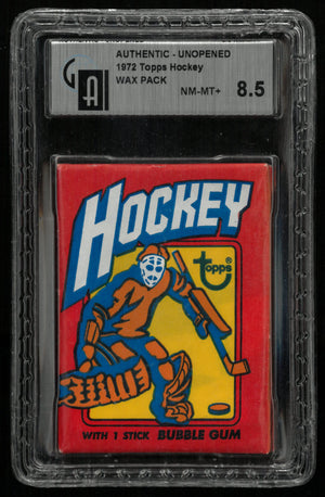 1972 Topps Hockey Wax Pack GAI 8.5 