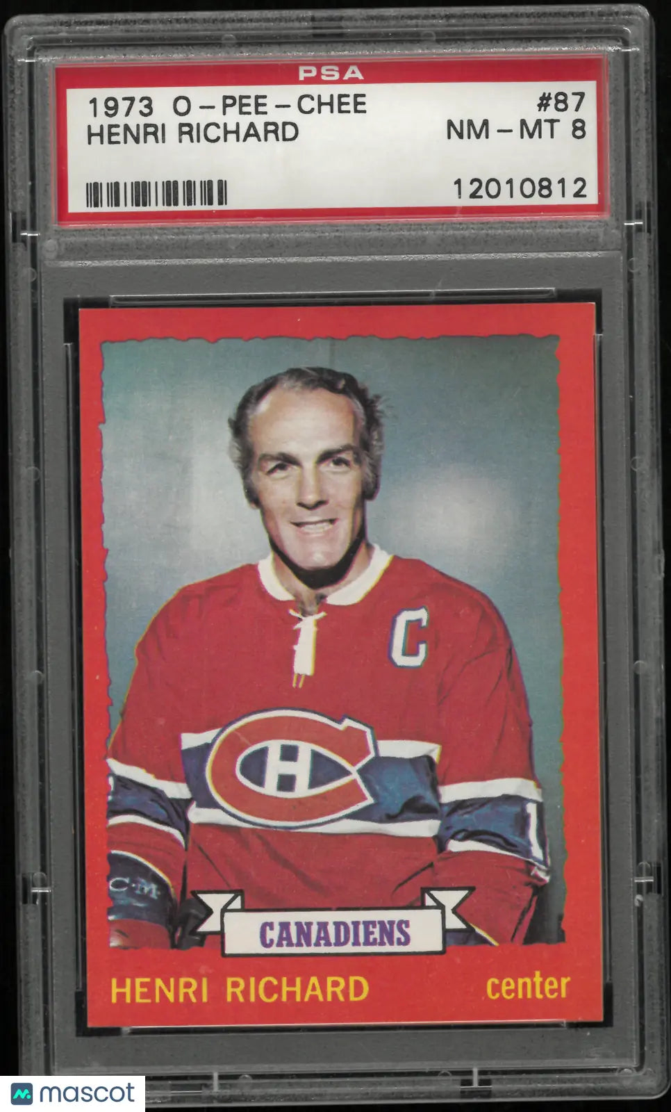 1973 O-Pee-Chee Henri Richard PSA 8 