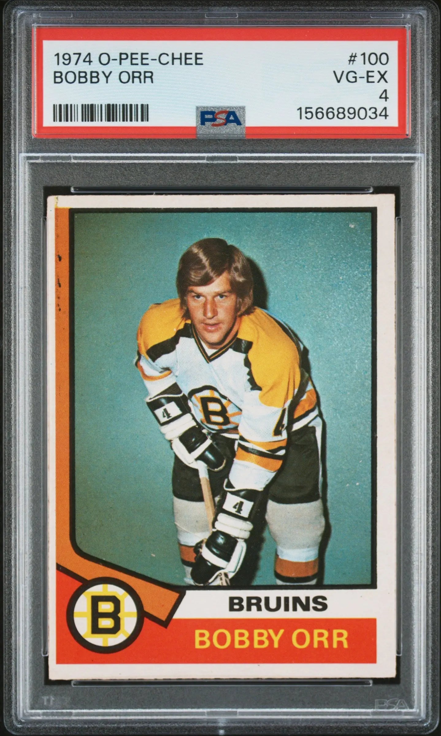 1974 O-Pee-Chee OPC Hockey Bobby Orr PSA 4 