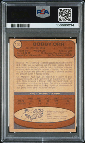 1974 O-Pee-Chee OPC Hockey Bobby Orr PSA 4 