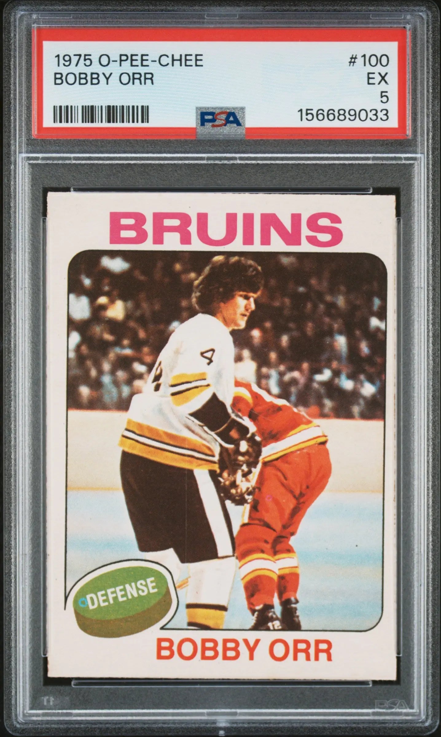 1975 O-Pee-Chee OPC Hockey Bobby Orr  PSA 5 