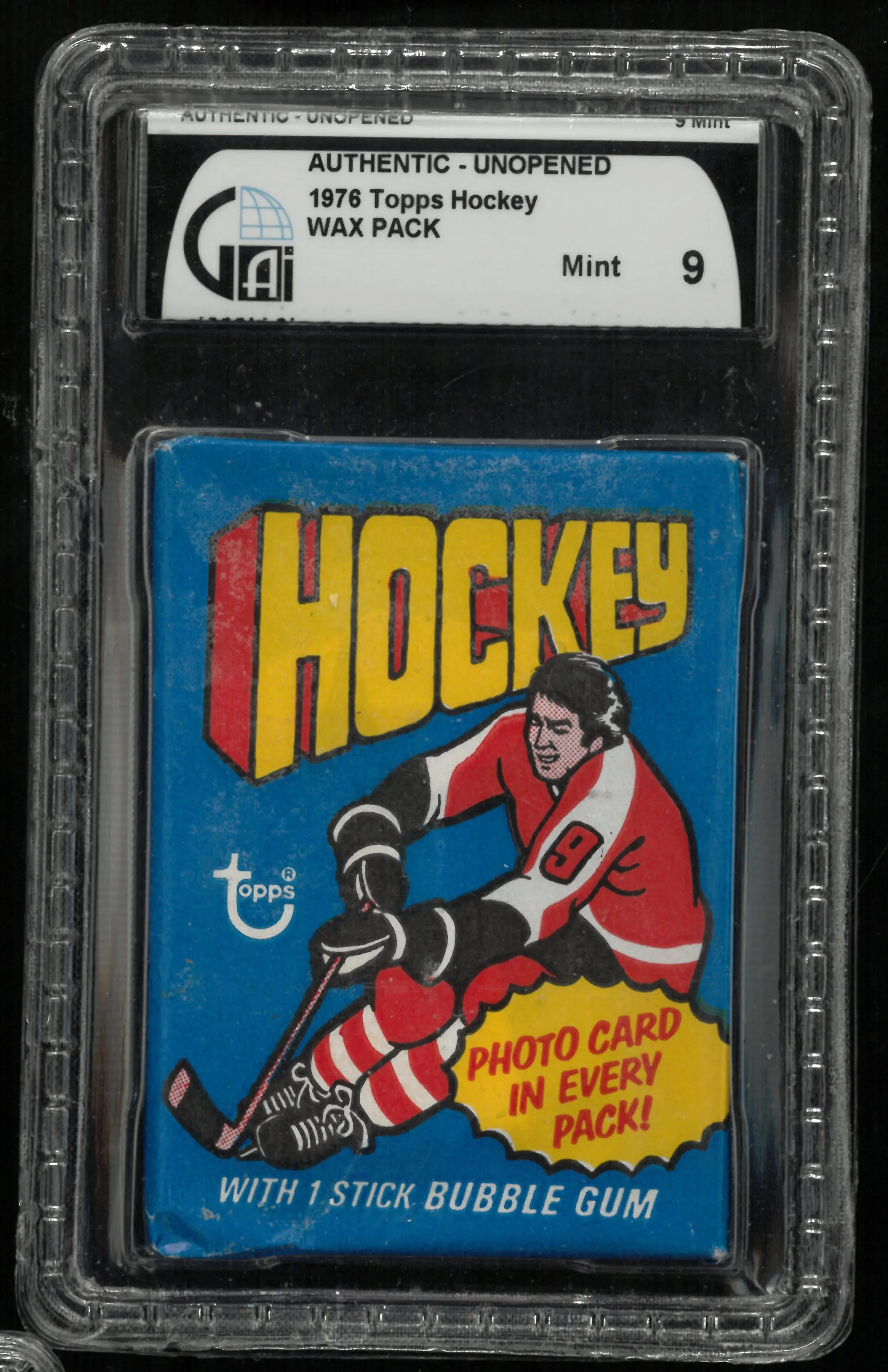 1976 Topps Hockey Wax Pack GAI Graded Authentic 