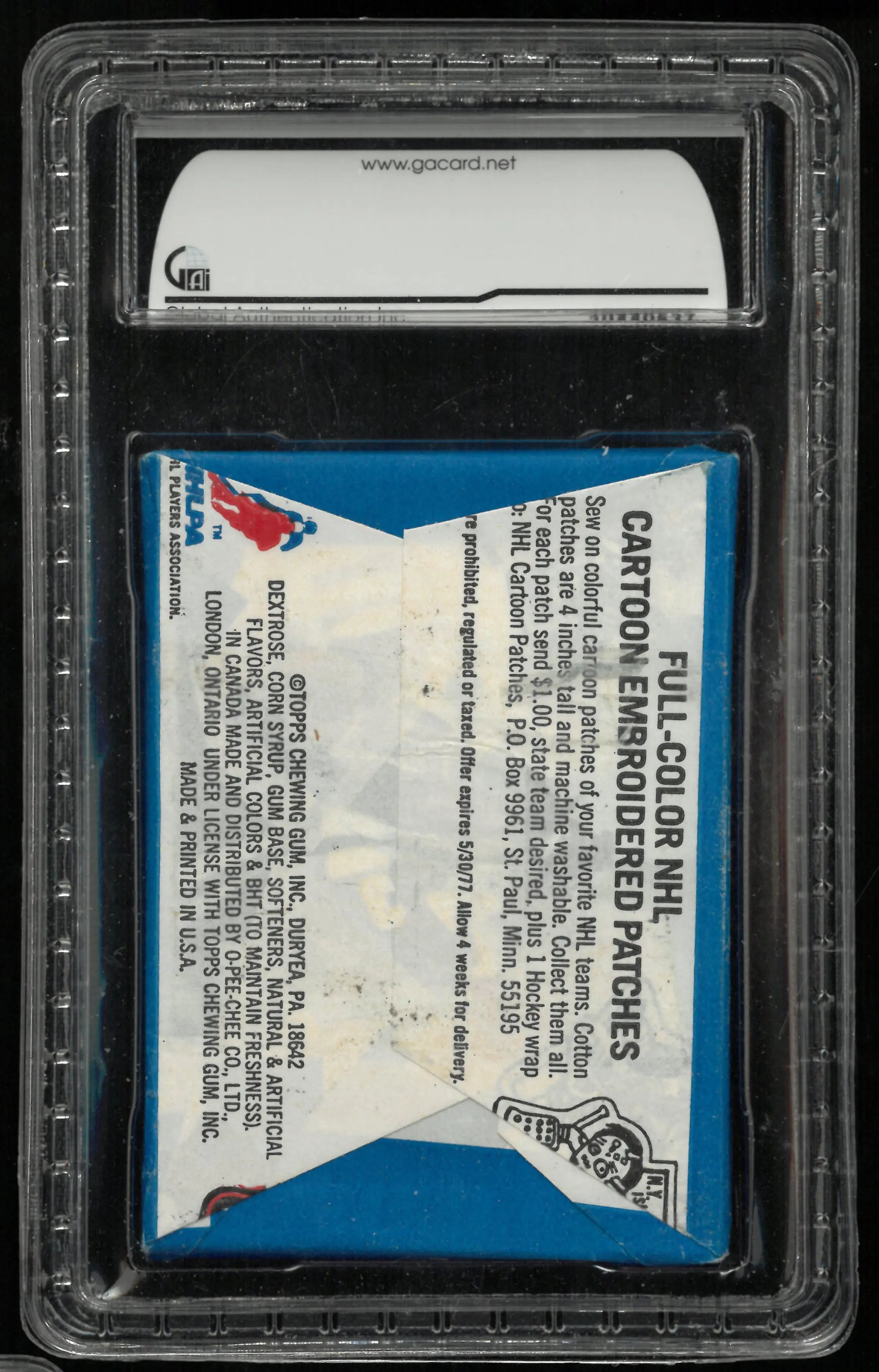 1976 Topps Hockey Wax Pack GAI Graded Authentic 
