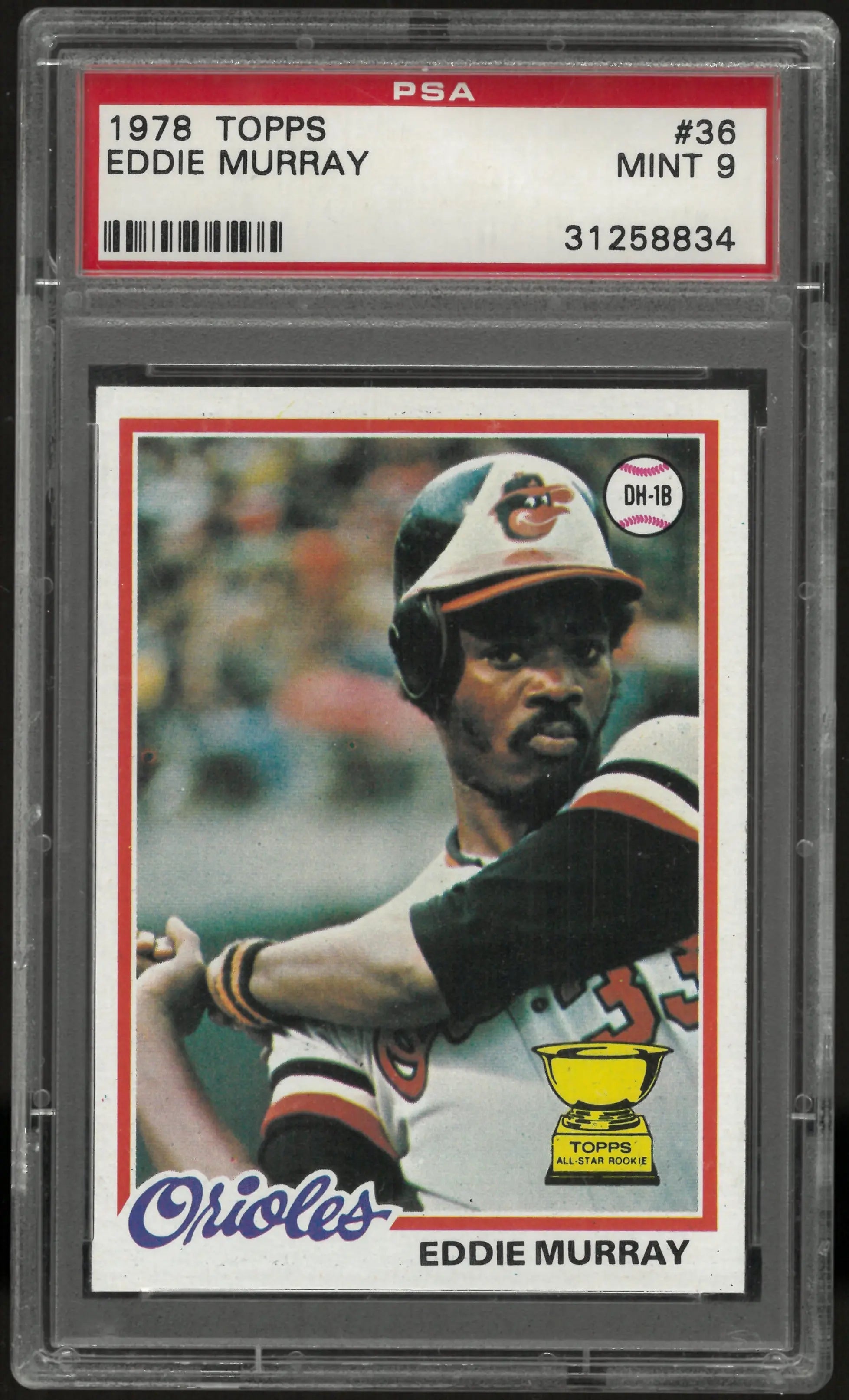 1978 Topps Baseball Eddie Murray RC Rookie O's PSA 9 #36 
