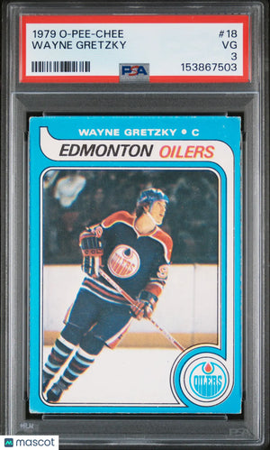 1979-80  O-Pee-Chee OPC Hockey Wayne Gretzky RC Rookie #18 PSA 3 