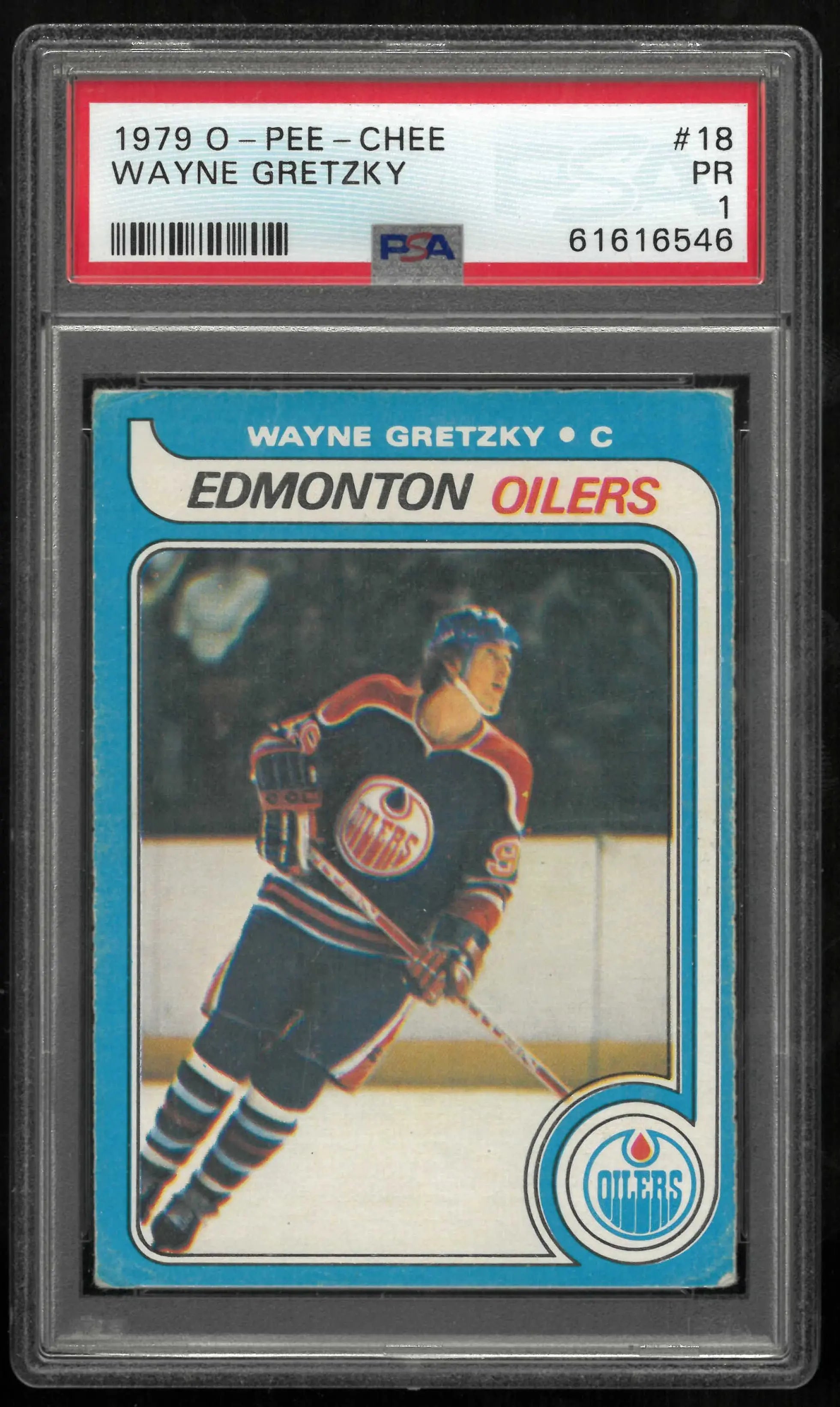 1979 O-Pee-Chee OPC Hockey Rookie Wayne Gretzky RC PSA 1 