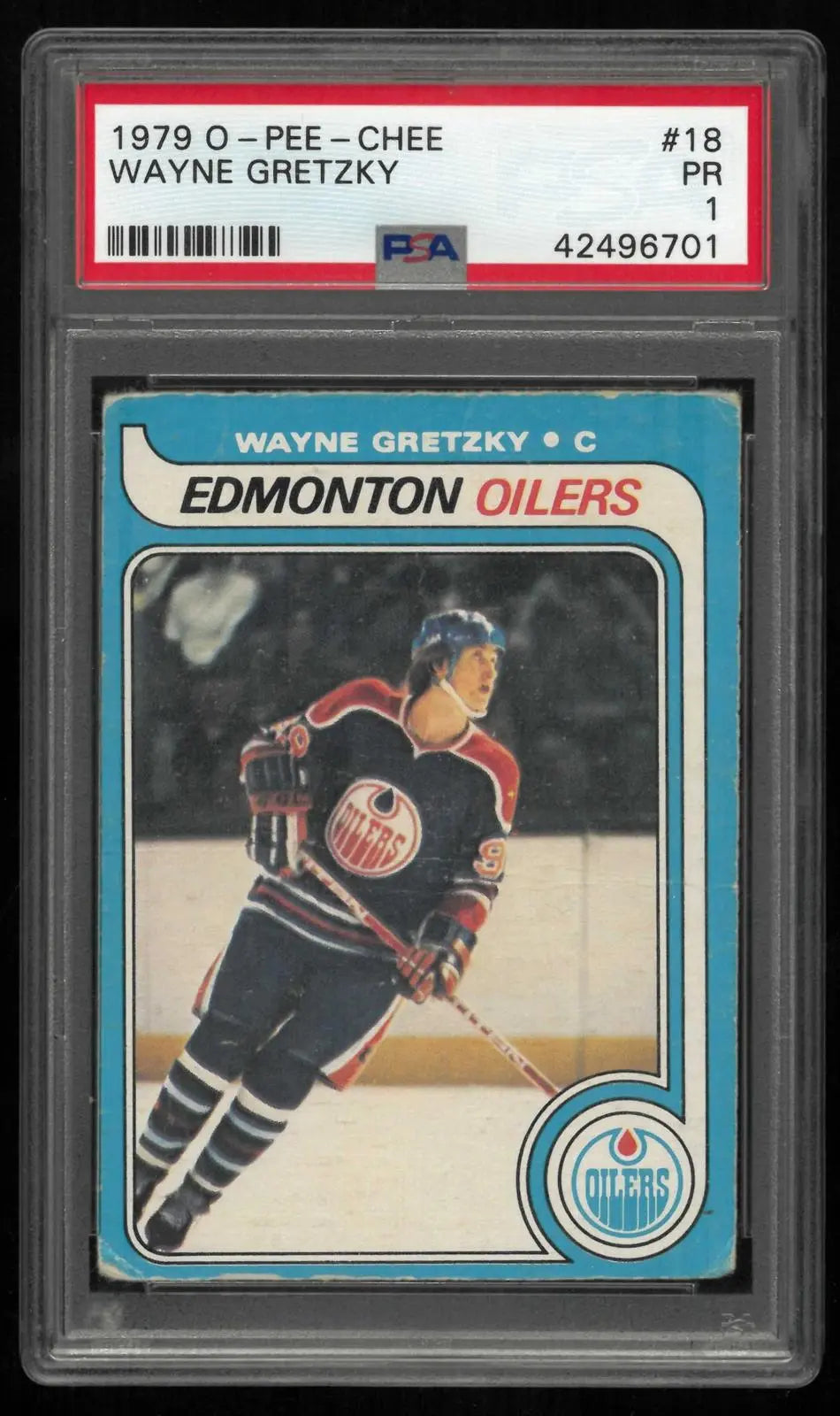1979 O-Pee-Chee OPC Hockey Rookie Wayne Gretzky RC PSA 1 