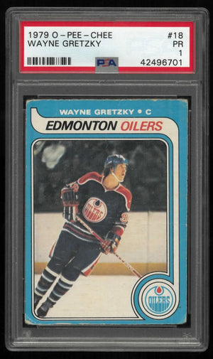 1979 O-Pee-Chee OPC Hockey Rookie Wayne Gretzky RC PSA 1 