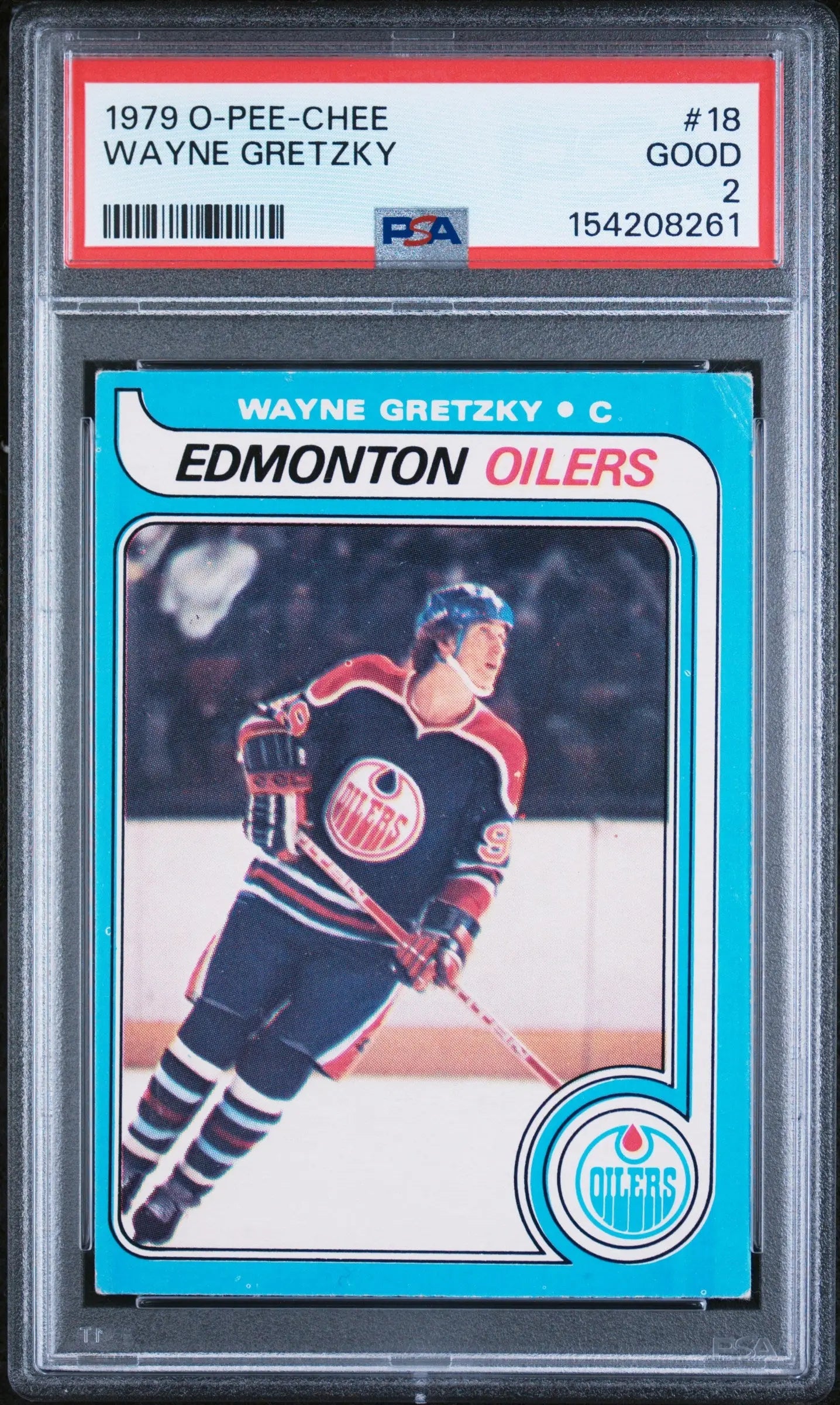 1979 O-Pee-Chee OPC Hockey Wayne Gretzky RC Rookie #18 PSA 2 