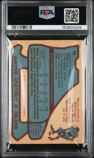 1979 O-Pee-Chee OPC Rookie Wayne Gretzky RC PSA 4 