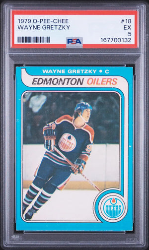 1979 O-Pee-Chee OPC Vintage Hockey Rookie Wayne Gretzky RC PSA 5 