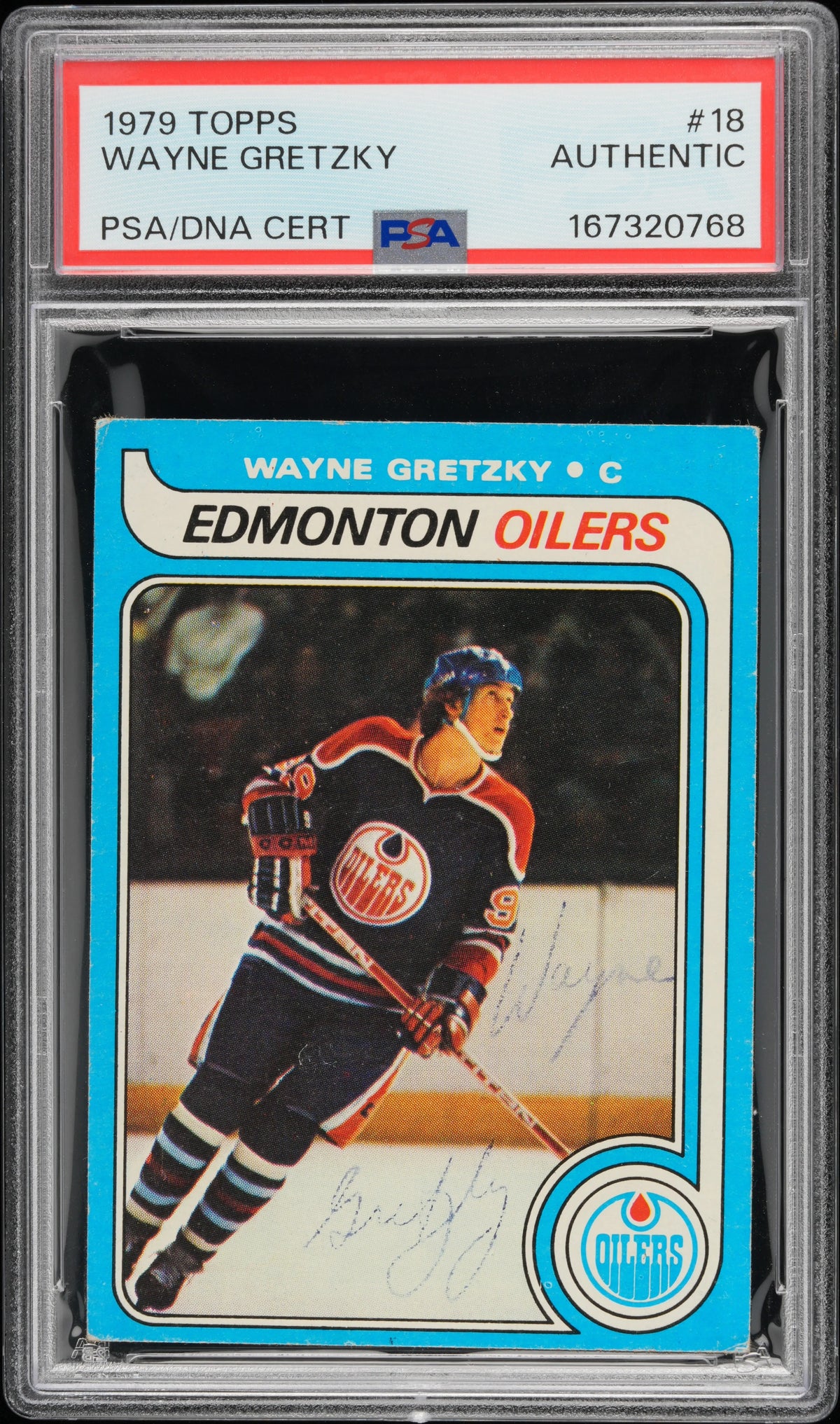 1979 Topps Rookie Autograph Wayne Gretzky Auto RC PSA Authentic 