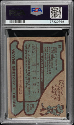 1979 Topps Rookie Autograph Wayne Gretzky Auto RC PSA Authentic 