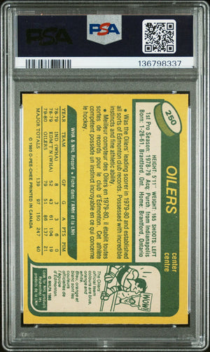 1980 O-Pee-Chee Hockey Wayne Gretzky 2nd Year #250 PSA 8 