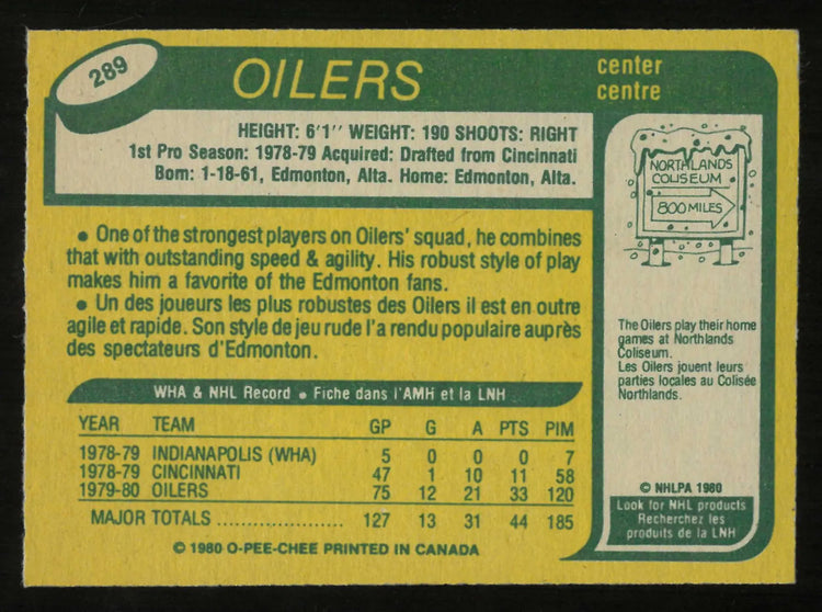 1980 O-Pee-Chee OPC Hockey Vintage Rookie Mark Messier RC 