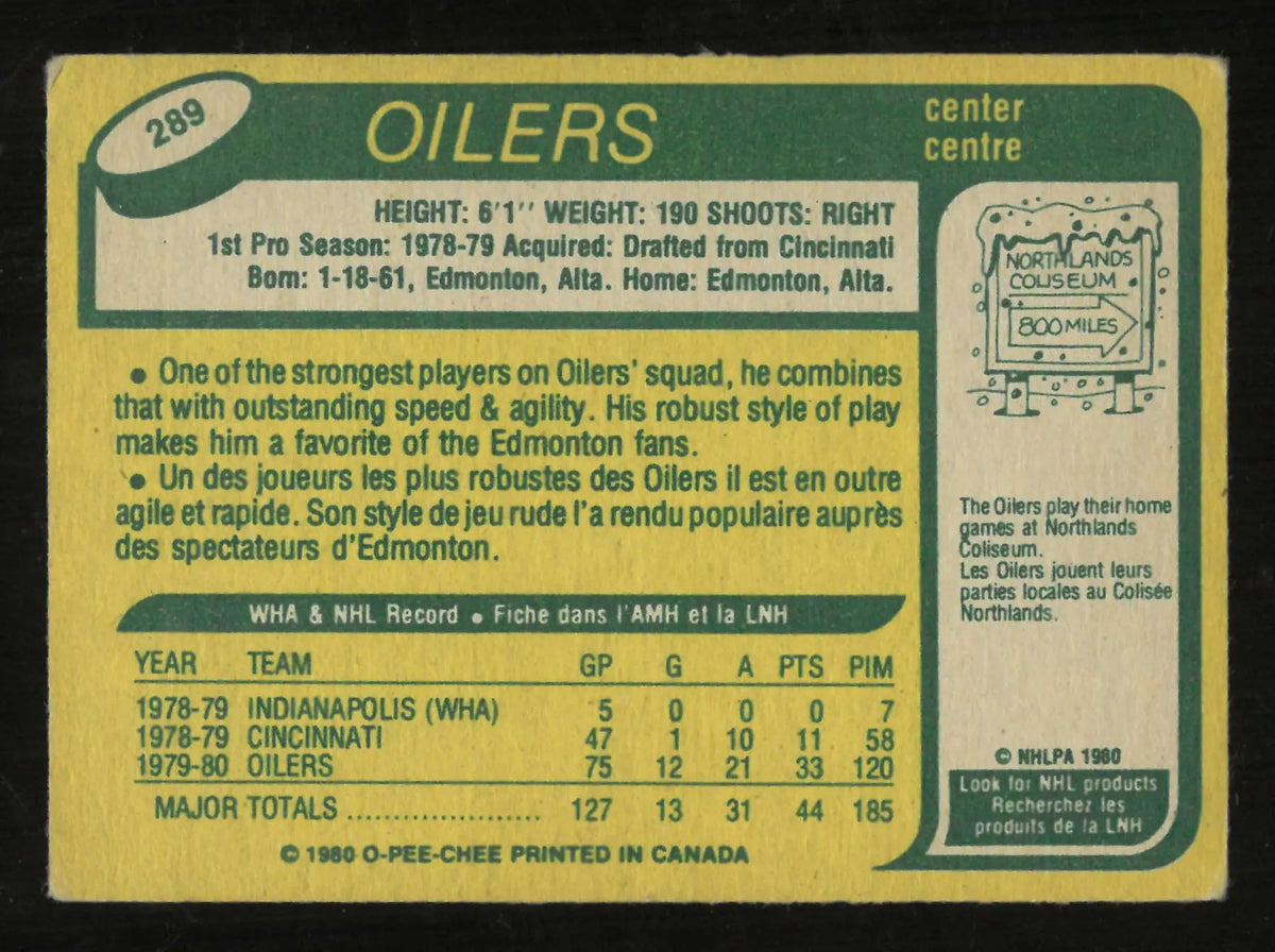 1980 O-Pee-Chee OPC Hockey Vintage Rookie Mark Messier RC 