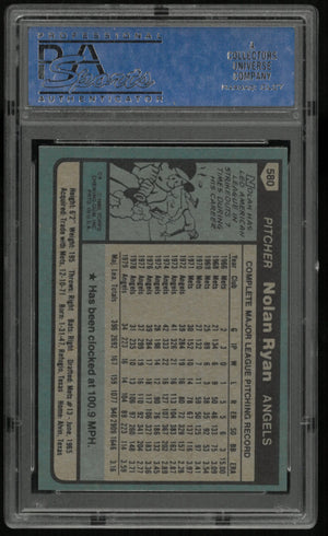 1980 Topps Baseball Nolan Ryan #580 PSA 8 