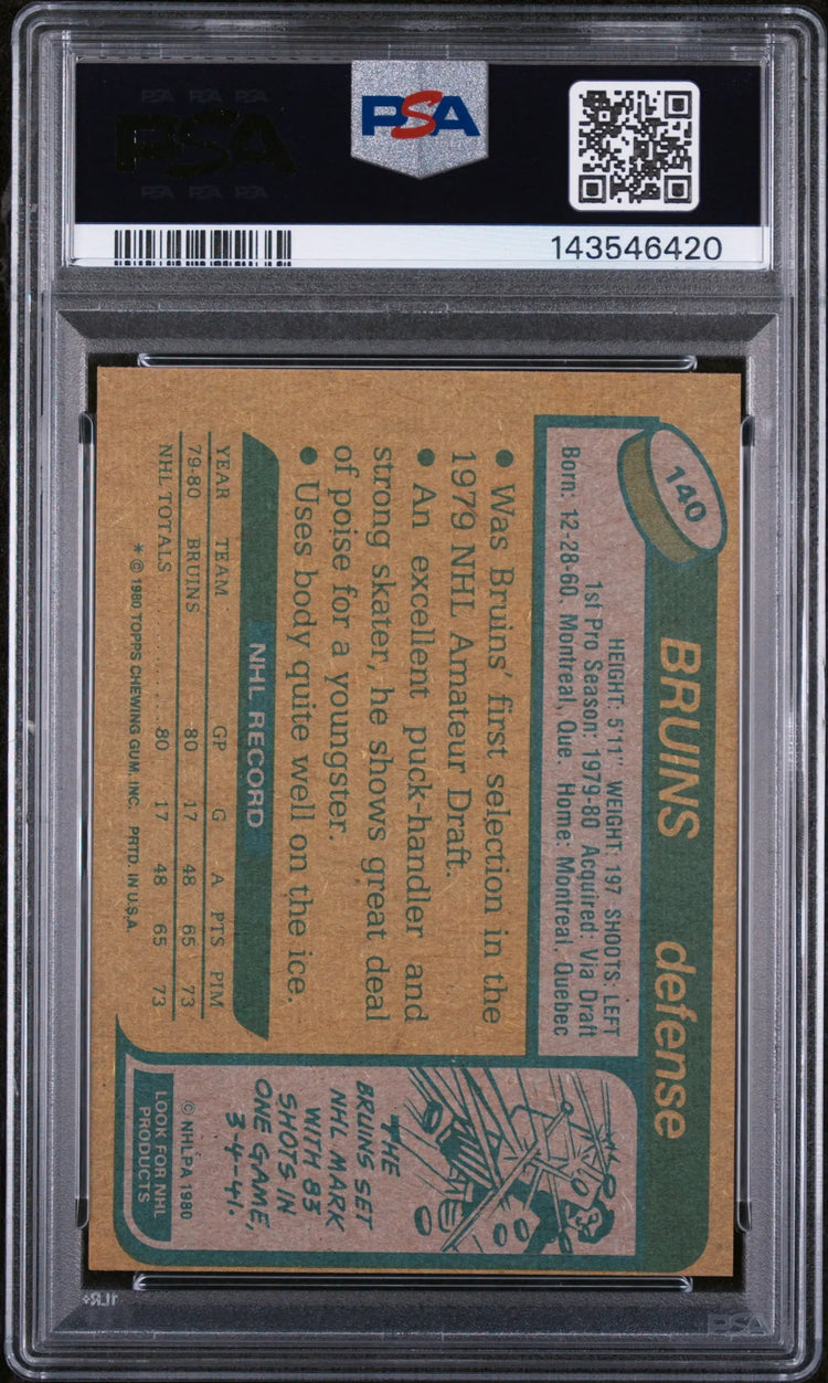 1980 Topps Ray Bourque  PSA 7 