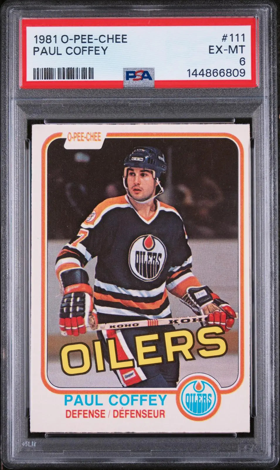 1981 O-Pee-Chee OPC Hockey Paul Coffey PSA 6 