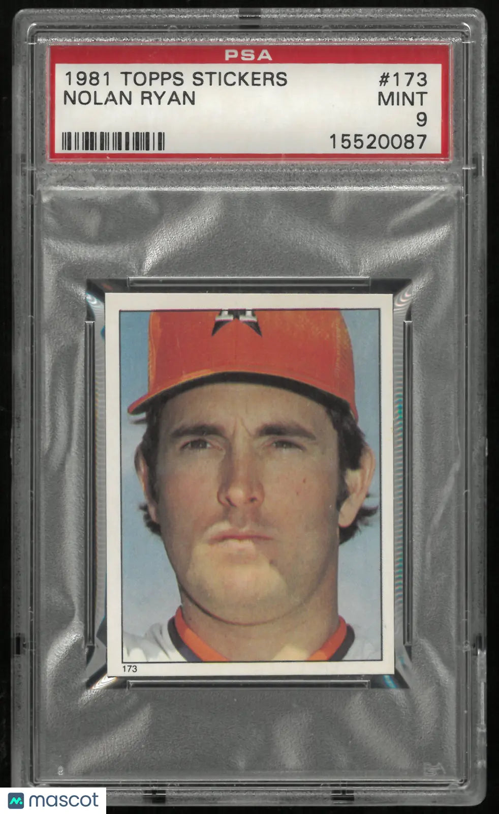 1981 Topps Baseball Stickers Nolan Ryan #173 PSA 9 