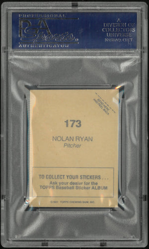 1981 Topps Baseball Stickers Nolan Ryan #173 PSA 9 