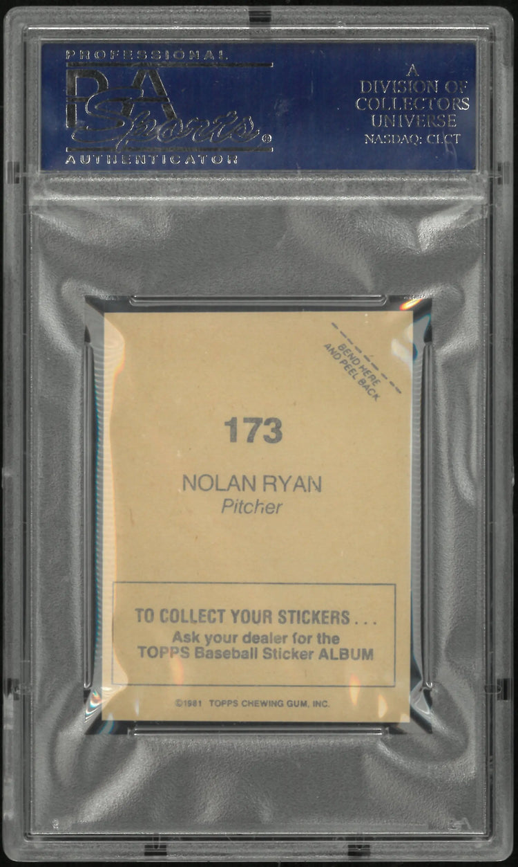 1981 Topps Baseball Stickers Nolan Ryan #173 PSA 9 