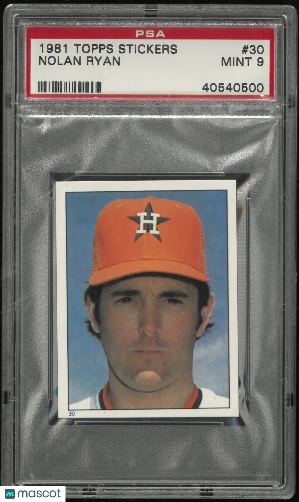 1981 Topps Baseball Stickers Nolan Ryan #30 PSA 9 