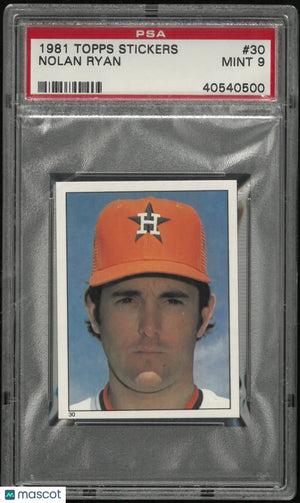 1981 Topps Baseball Stickers Nolan Ryan #30 PSA 9 