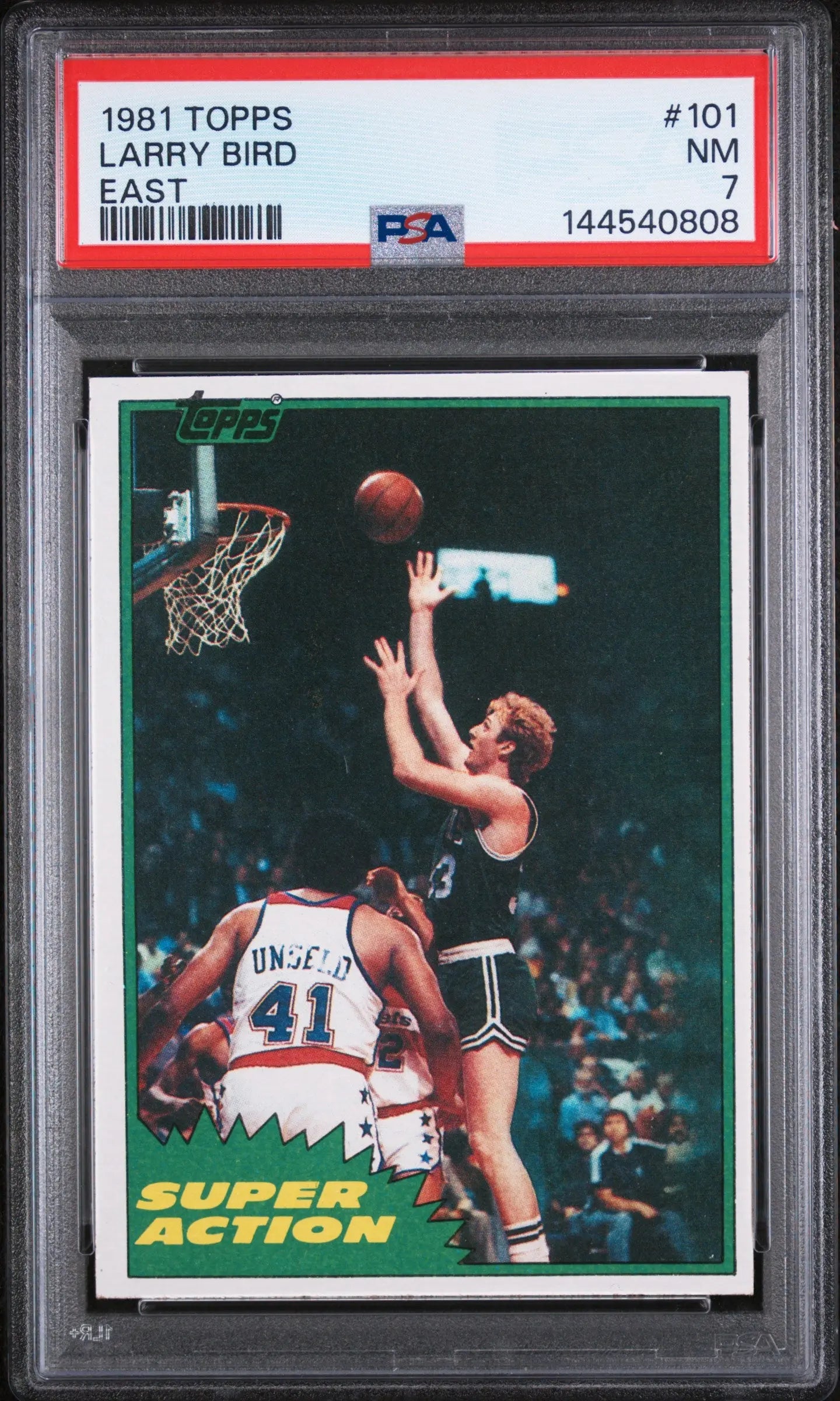 1981 Topps Basketball East Larry Bird #101 PSA 7 