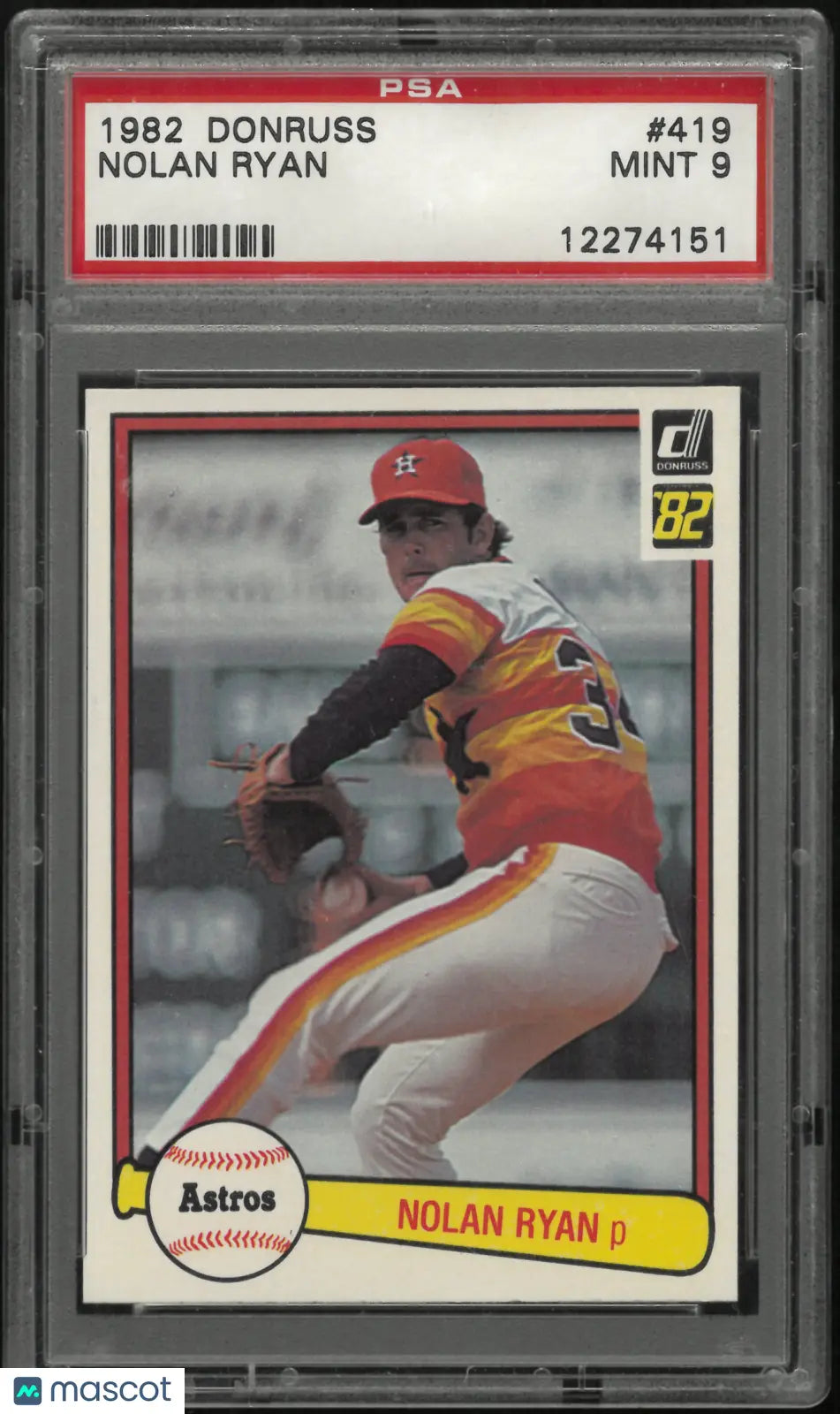 1982 Donruss Baseball Nolan Ryan #419 PSA 9 