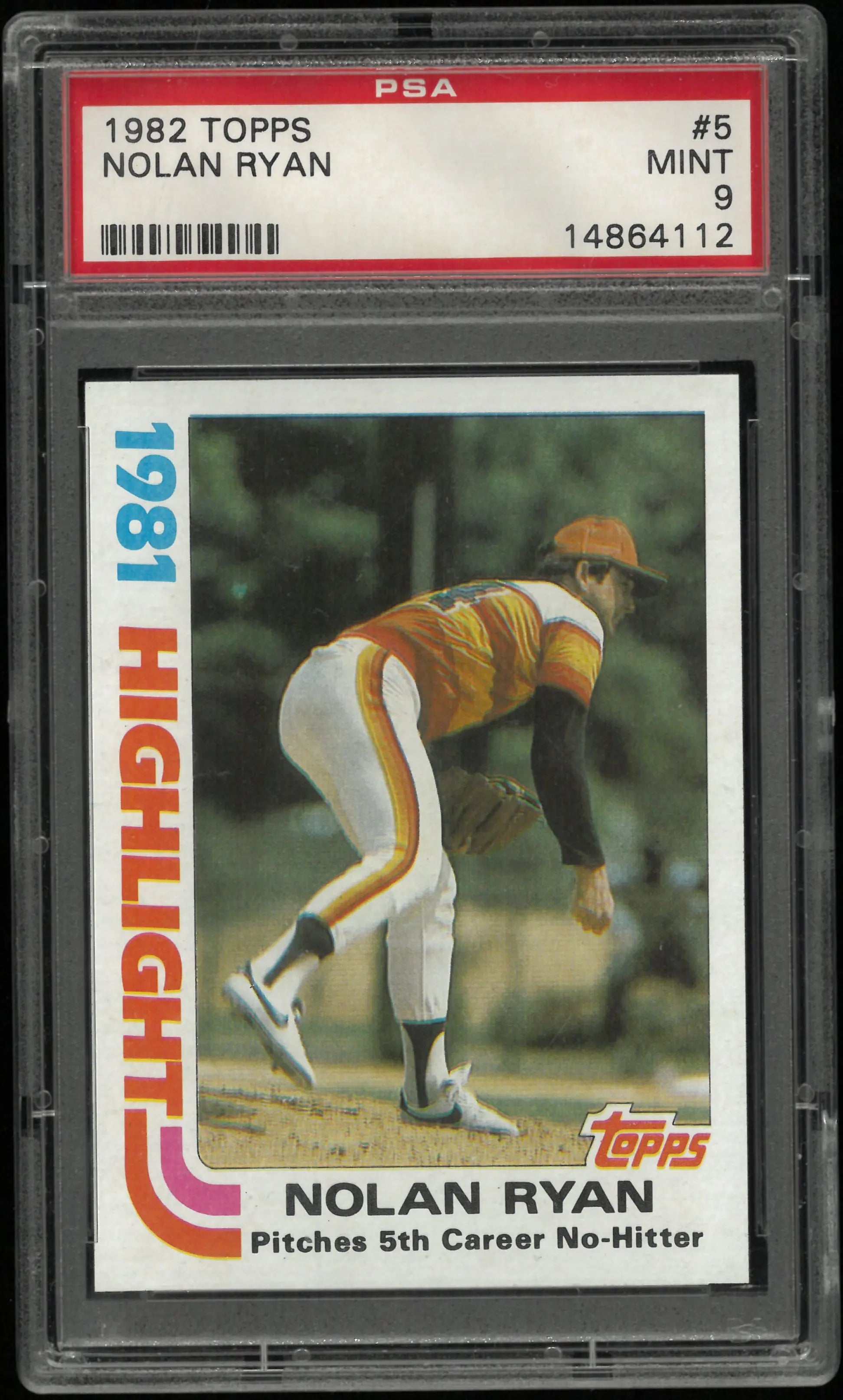 1982 Topps Nolan Ryan PSA 9 