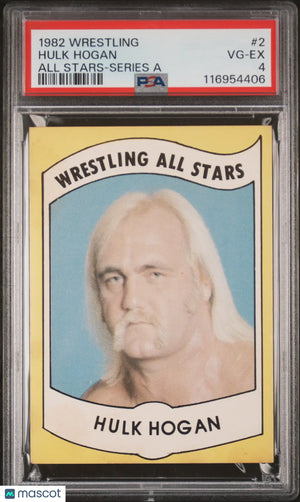 1982 Wrestling All-Stars Series A Hulk Hogan RC Rookie #2 PSA 4 