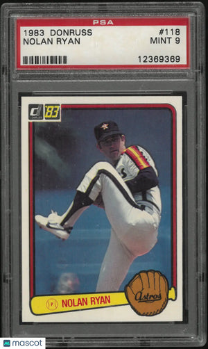 1983 Donruss Baseball Nolan Ryan #118 PSA 9 