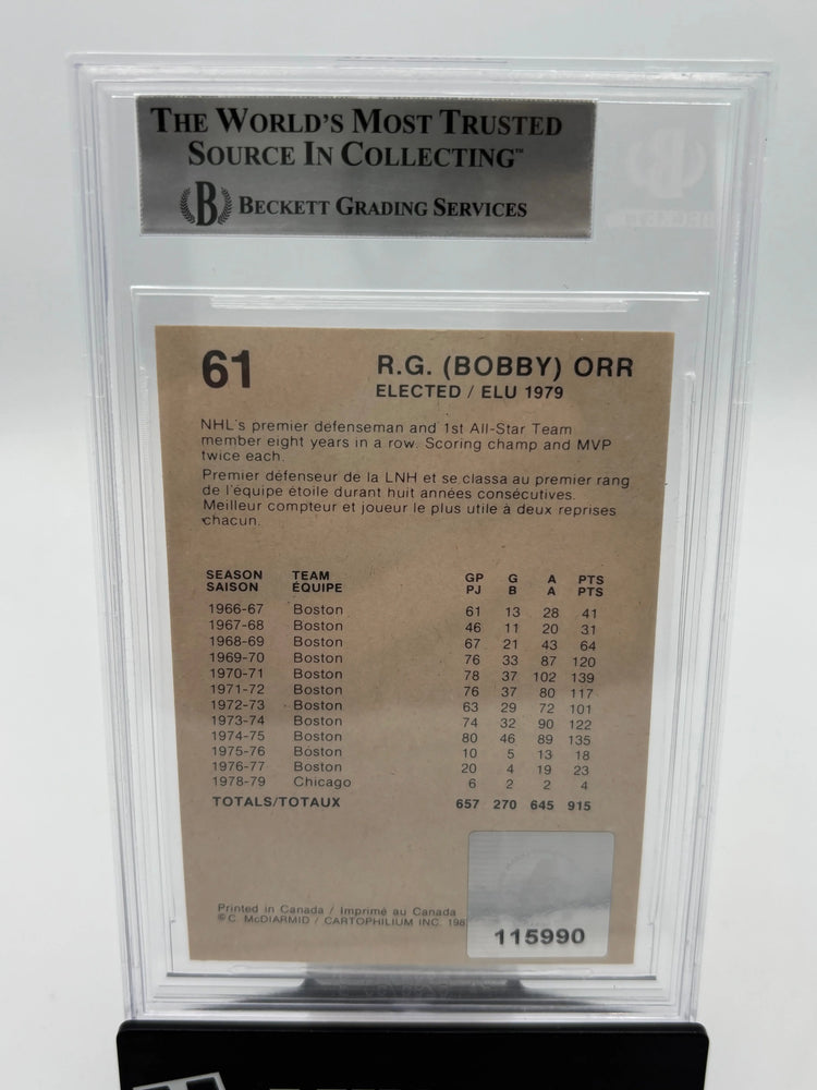 1983 Hall of Fame Autograph Bobby Orr Auto BGS Authentic 