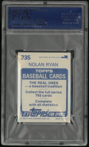 1983 Topps Baseball Stickers Nolan Ryan #235 PSA 9 