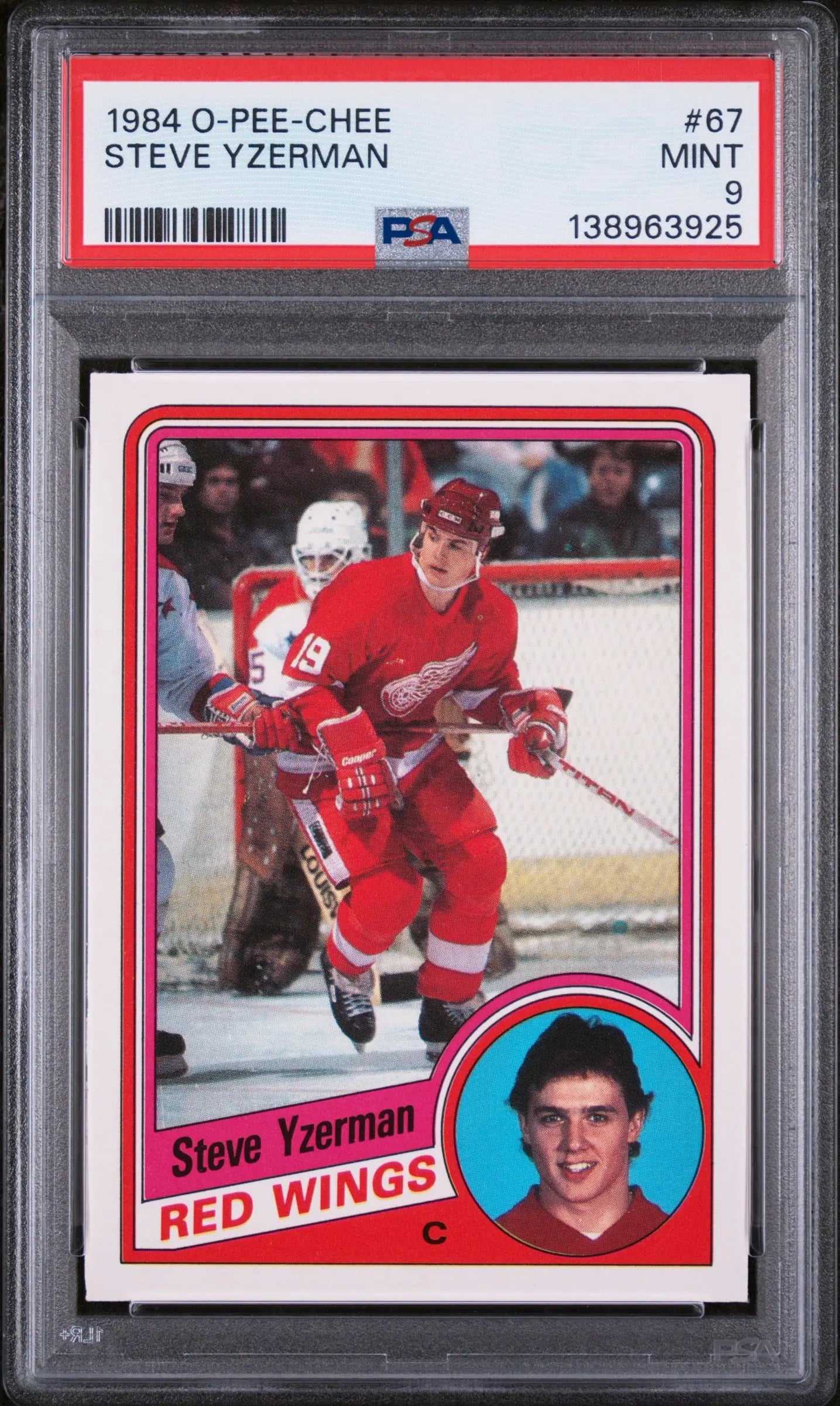 1984 O-Pee-Chee Hockey Steve Yzerman PSA 9 