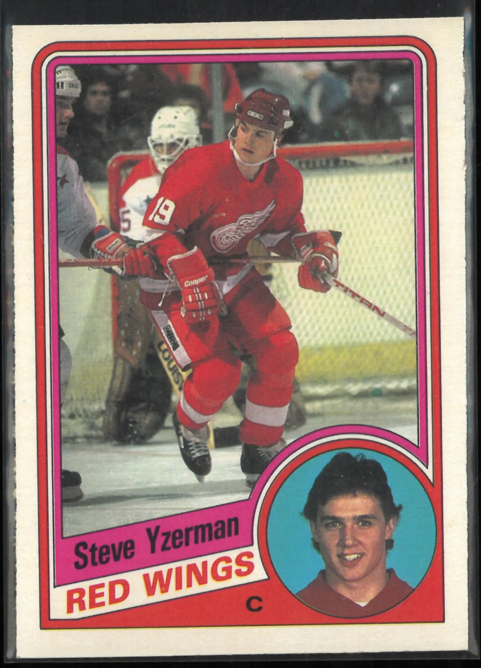 1984 O-Pee-Chee Rookie Steve Yzerman RC 