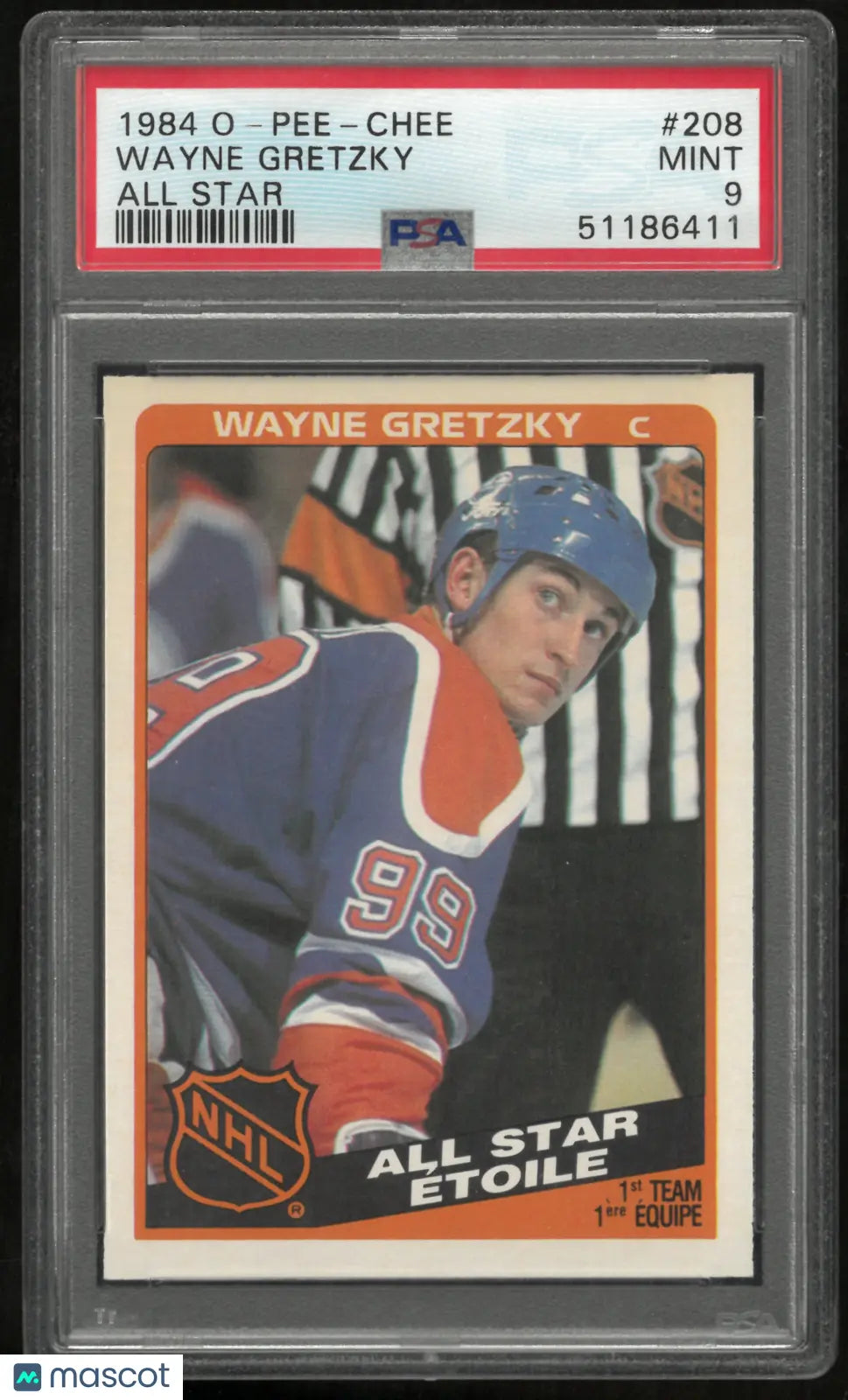1984 O-Pee-Chee Wayne Gretzky #208 All Star PSA 9 