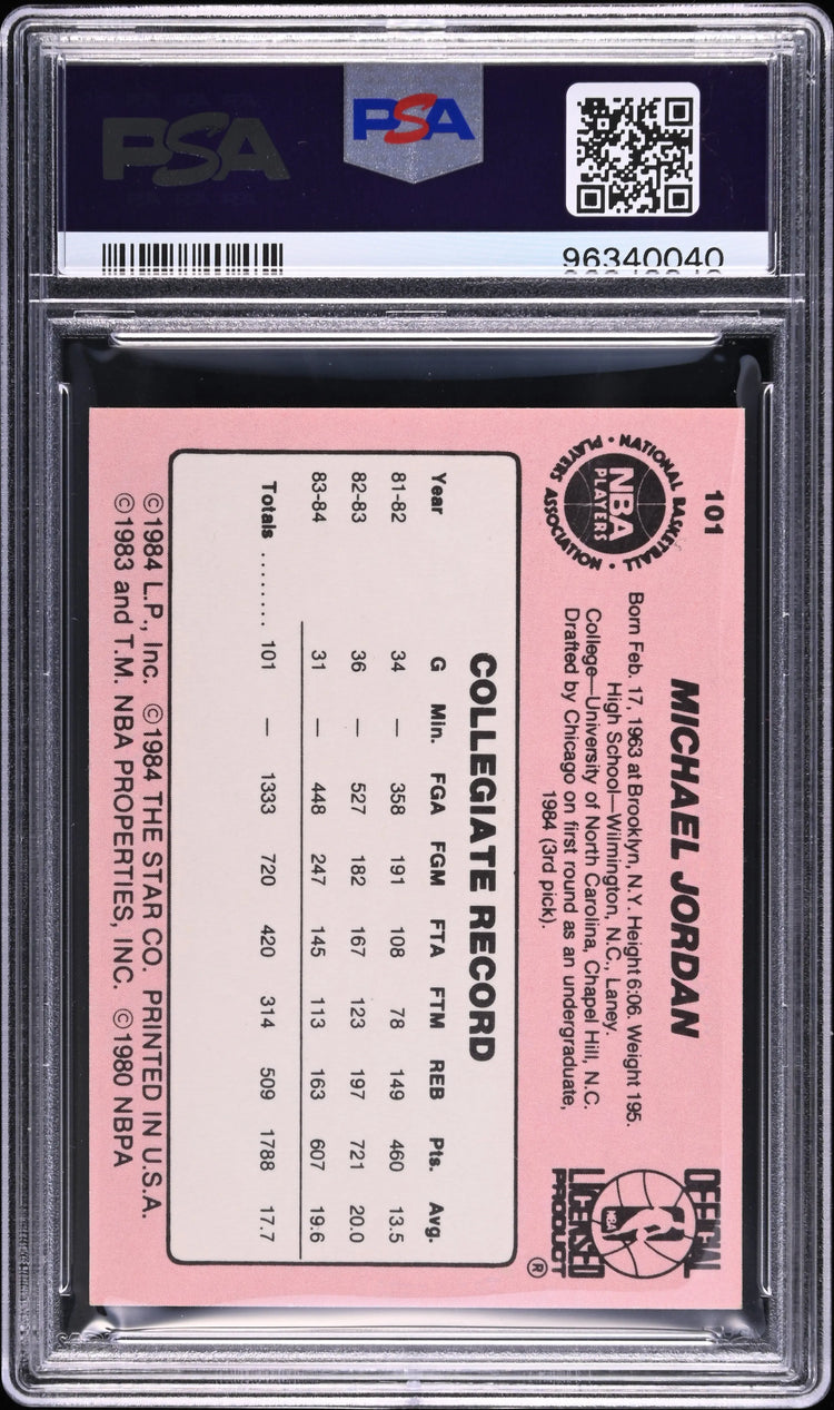 1984 Star Michael Jordan RC Rookie #101 PSA 5 