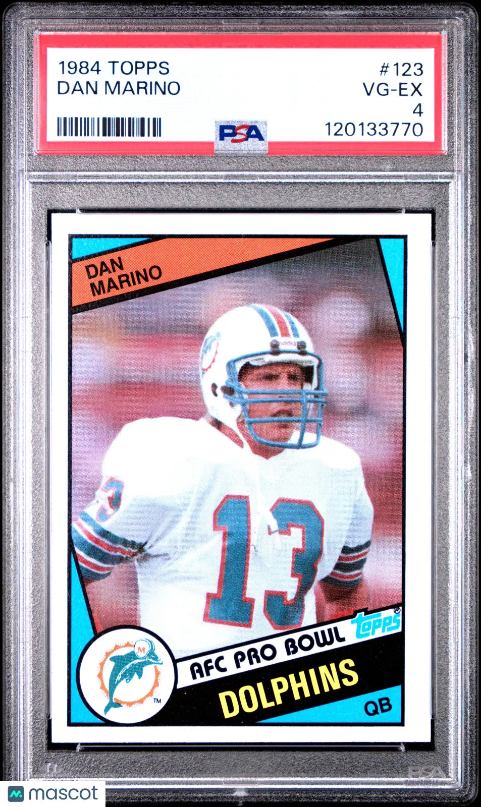 1984 Topps Football Dan Marino #123 PSA 4 Miami Dolphins 