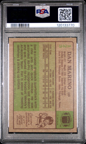 1984 Topps Football Dan Marino #123 PSA 4 Miami Dolphins 