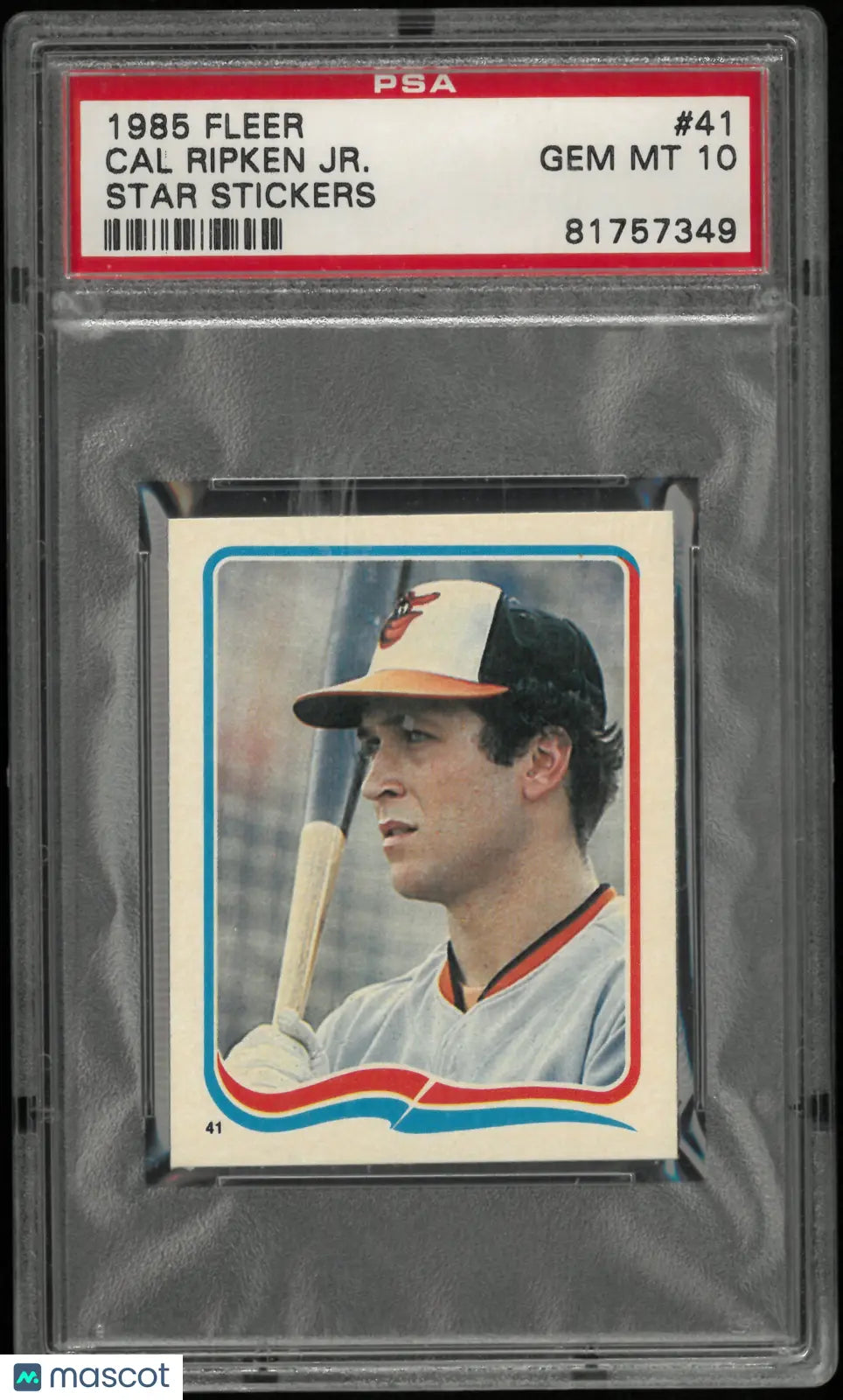 1985 Fleer Star Stickers Cal Ripken JR. PSA 10 
