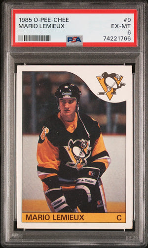 1985 O-Pee-Chee OPC Hockey Rookie Mario Lemieux RC PSA 6 