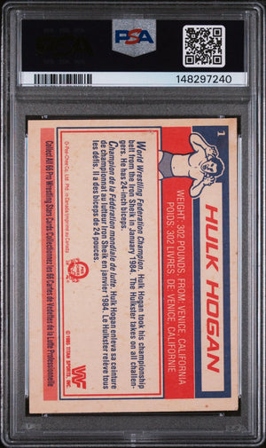 1985 O-Pee-Chee WWF Pro Wrestling Stars-Series 1 Hulk Hogan PSA 1 