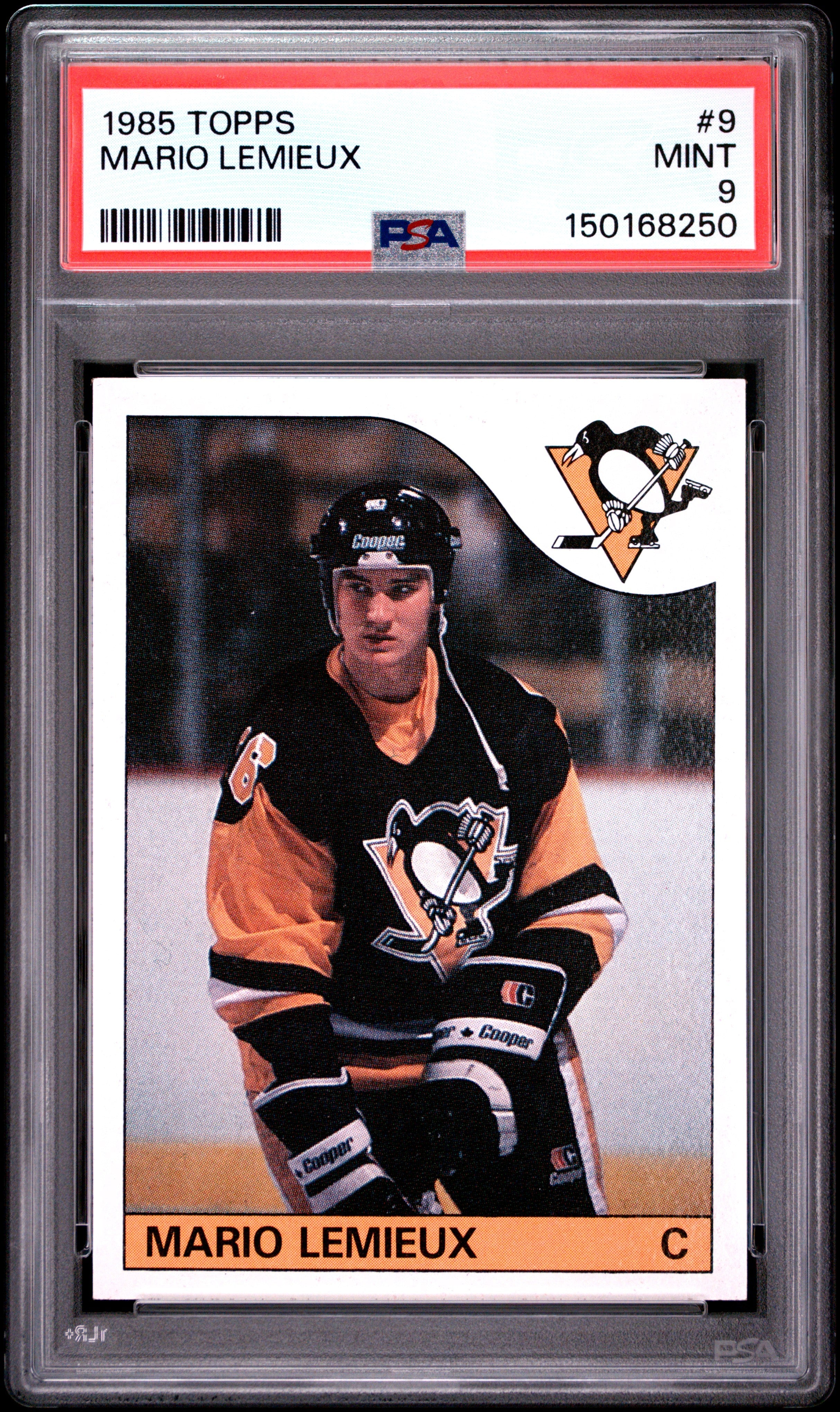 1985 Topps Hockey Mario Lemieux PSA 9 