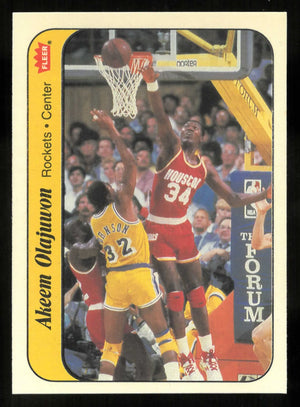 1986-87 Fleer Stickers Rookie Akeem Olajuwon RC 