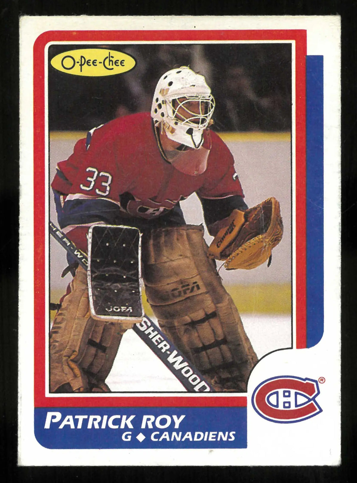 1986-87 O-Pee-Chee OPC Hockey Rookie Patrick Roy RC 